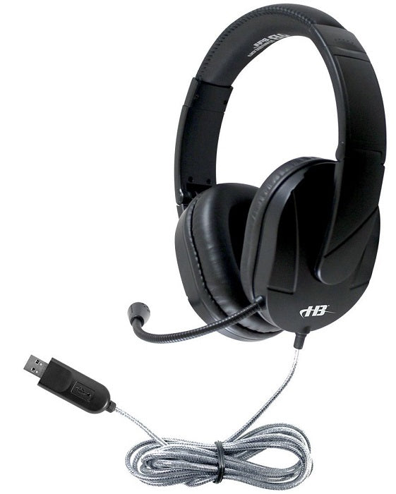 **HamiltonBuhl MACH 2 USB/USB-C Multimedia Headset with Steel-Reinforced Gooseneck Mic - Noise-Canceling for Online Classes, Gaming & Remote Work (Multi-Pack Options)**