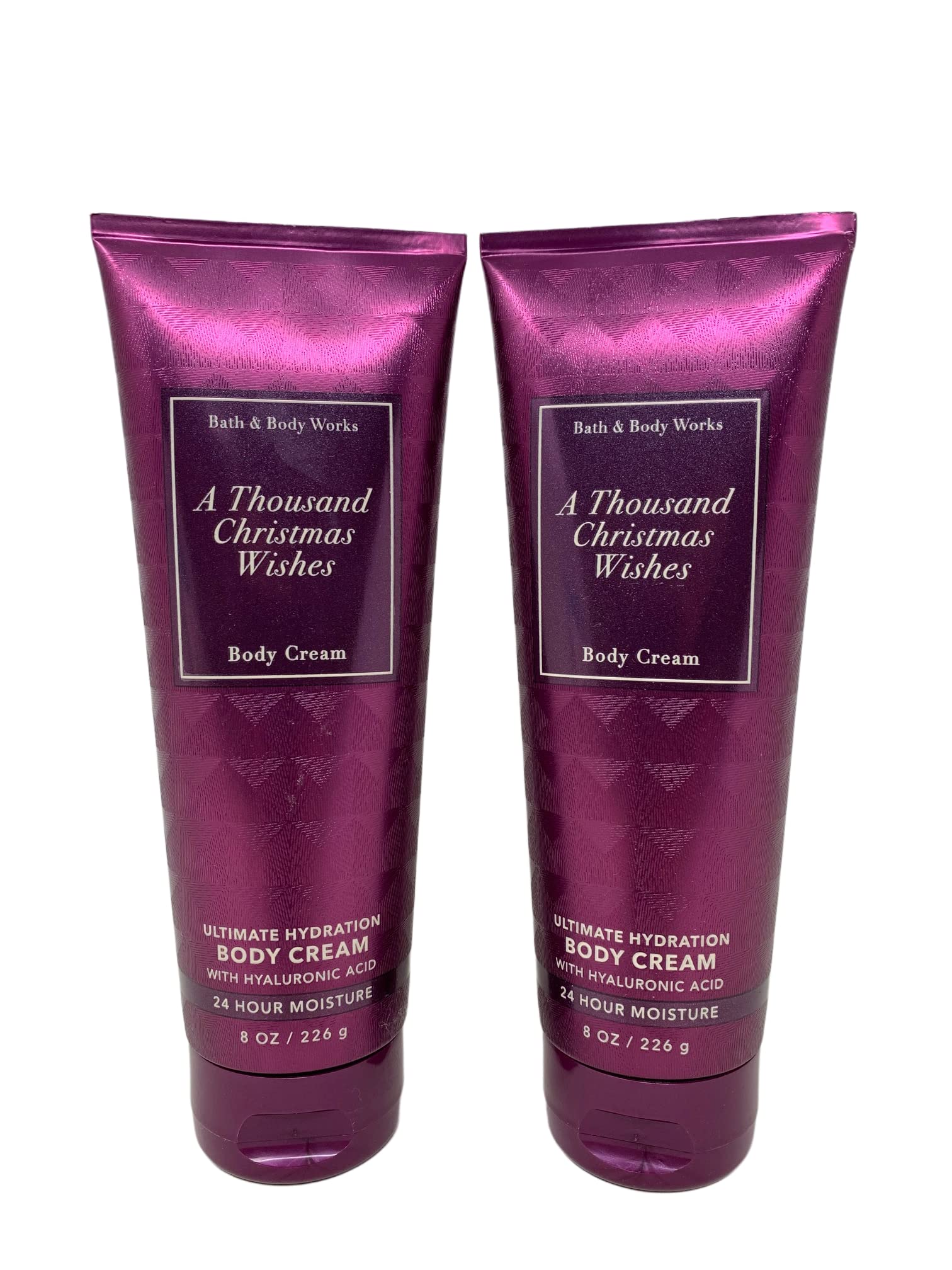 Bath & Body Works Ultimate Hydration Body Cream for Women - 8 Fl Oz 2-Pack (A Thousand Christmas Wishes) | Moisturizing Lotion for Dry Skin | Perfect for Winter Care & Holiday Gifting