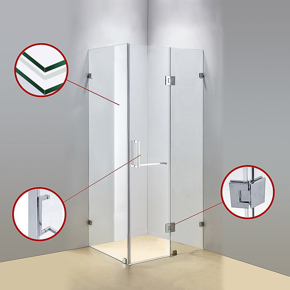 Frameless 10mm Glass Shower Screen 1200 x 800mm - Della Francesca - Modern Bathroom Upgrade for Walk-In Showers & Spa-Like Experience