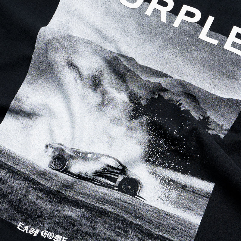 Purple Brand Textured Inside Out T-Shirt for Men - Soft Cotton Black Tee for Casual Wear & Street Style Outfits
