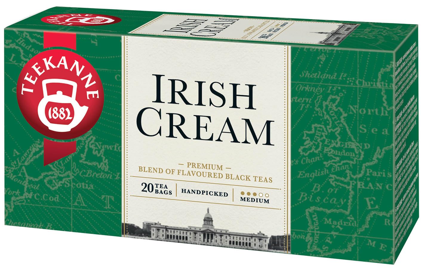 Teekanne Irish Cream Black Tea Bags - 20 Count (3-Pack) | Premium Flavored Tea for Relaxation & Afternoon Break | Perfect for Office, Home & Gift Giving