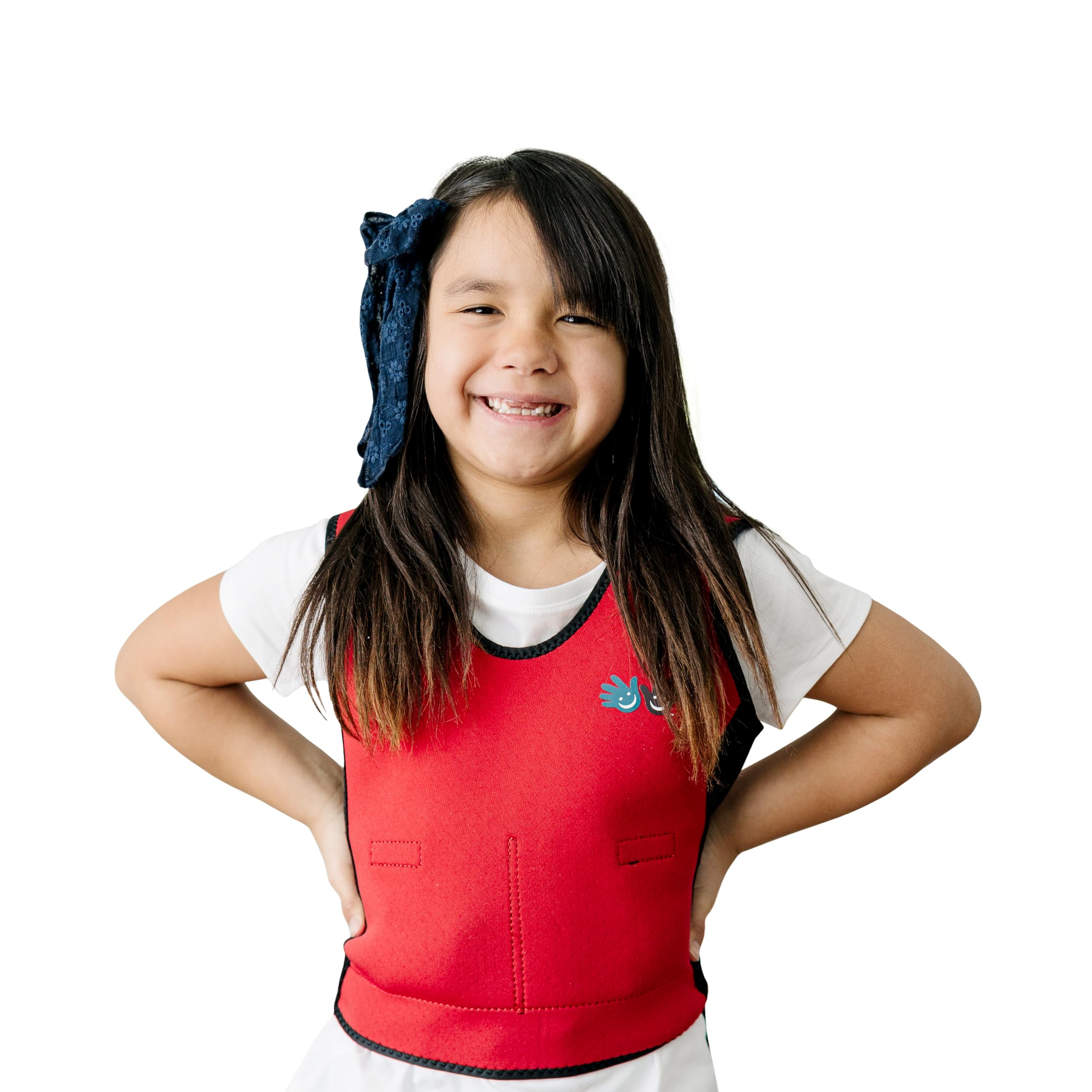 Red Weighted Compression Vest for Kids & Adults - Sensory Calming Vest for Autism, ADHD & Anxiety Relief - Adjustable Sizing for Toddlers to Adults - Perfect for Therapy, School & Home Use