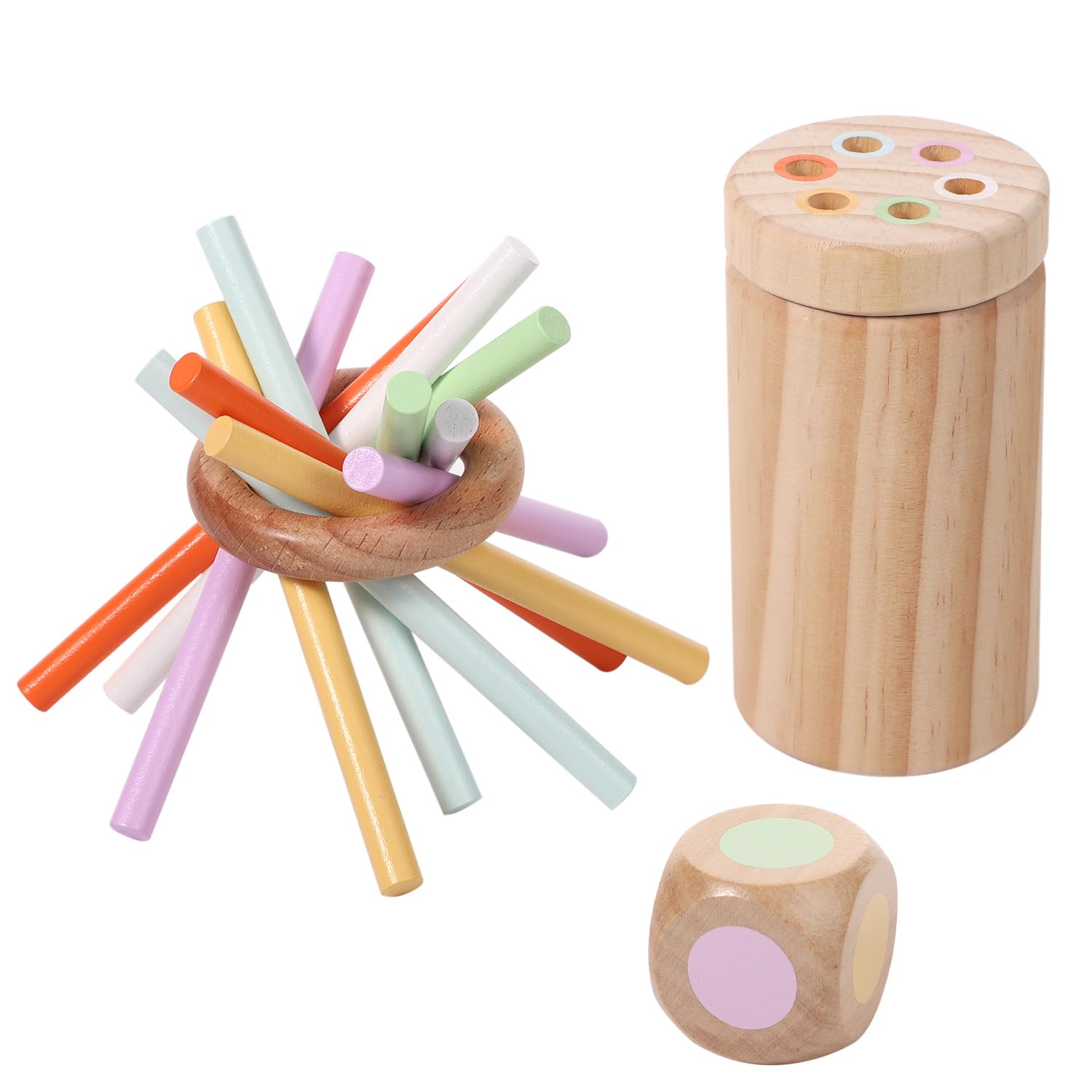 Montessori Wooden Balance Stick Toys for Toddlers - Colorful Sensory Learning Toys to Develop Fine Motor Skills | Creative Educational Gifts for Kids Birthday, Classroom & Home Play