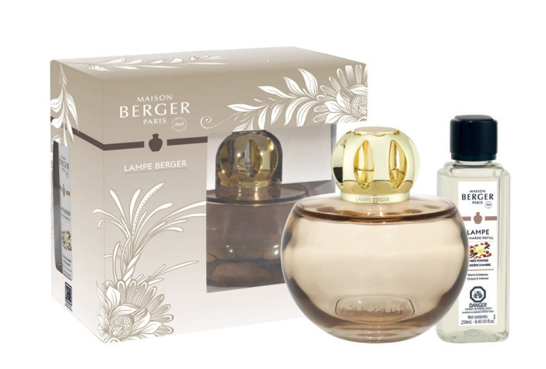 Maison Berger Holly Beige Lamp - 250ml Amber Powder Scented Oil Diffuser for Home, Office & Spa Aromatherapy