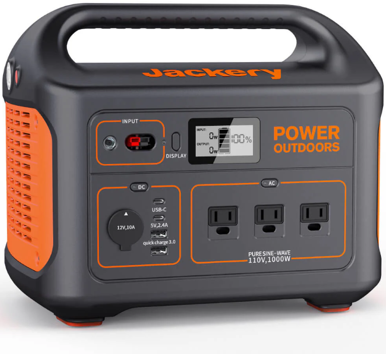 Jackery Explorer 880 Portable Power Station - 1000W Solar Generator for Camping, RV, Emergency Backup & Outdoor Adventures | 880Wh Lithium Battery with 8 Outputs