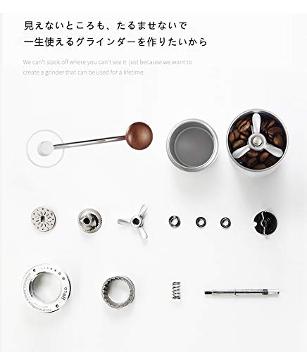 Premium Hero S01 Manual Coffee Grinder - Adjustable Stainless Steel Burr, ABS Shell (Brown) - Perfect for Espresso, French Press & Travel Use