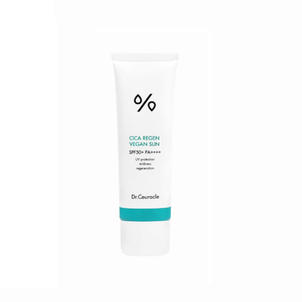 Dr. Ceuracle Vegan Sunscreen SPF50+ PA++++ - Cica Regen Vegan Sun Cream for Sensitive Skin | Daily UV Protection, Moisturizing & Soothing | Perfect for Outdoor Activities, Travel & Beach Days