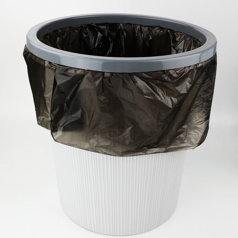 1.8 Gallon Trash Can Liners - 130 Count Black Garbage Bags for Kitchen, Bathroom & Office Waste Disposal