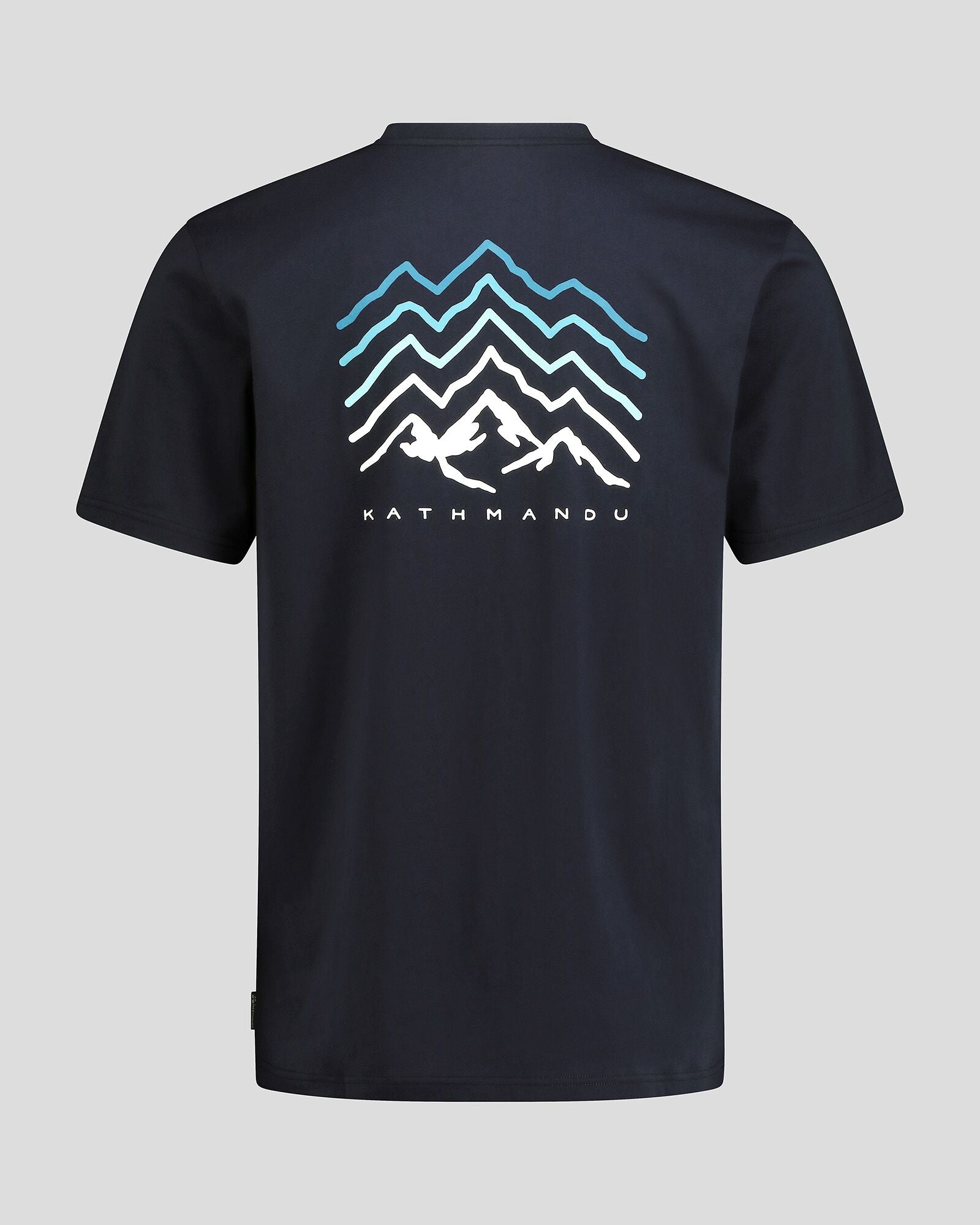 Men's Mountain Rays Organic Cotton T-Shirt - Pure Navy - Comfortable & Eco-Friendly Casual Wear for Outdoor Activities & Daily Use