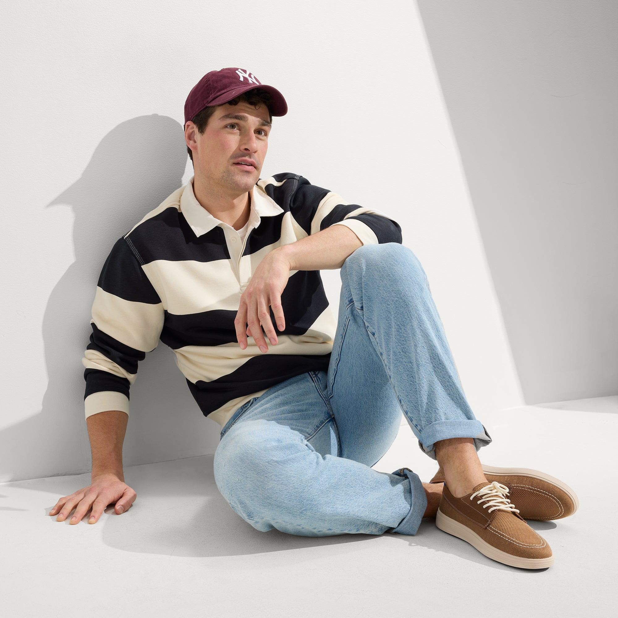 Ravello Boat Shoes for Men - Classic Nautical Brown Leather Deck Shoes | Comfortable & Stylish for Casual Wear, Sailing, and Outdoor Adventures