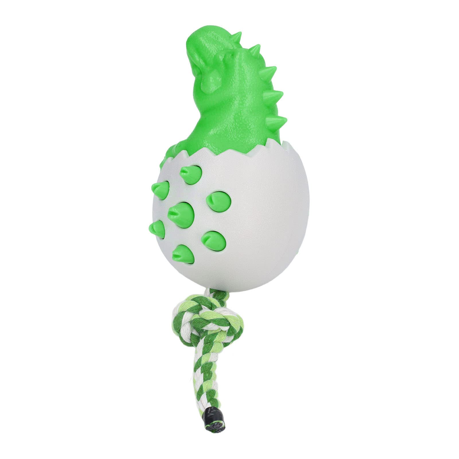 GLOGLOW Durable Dog Chew Toys - Bite-Resistant Dinosaur Egg Design with Cotton Rope for Dental Care | Green Dog Toothbrush Chew Toy for Teeth Cleaning & Playtime Fun | Perfect for Puppies, Small & Medium Dogs During Training, Teething Relief, and Interactive Play