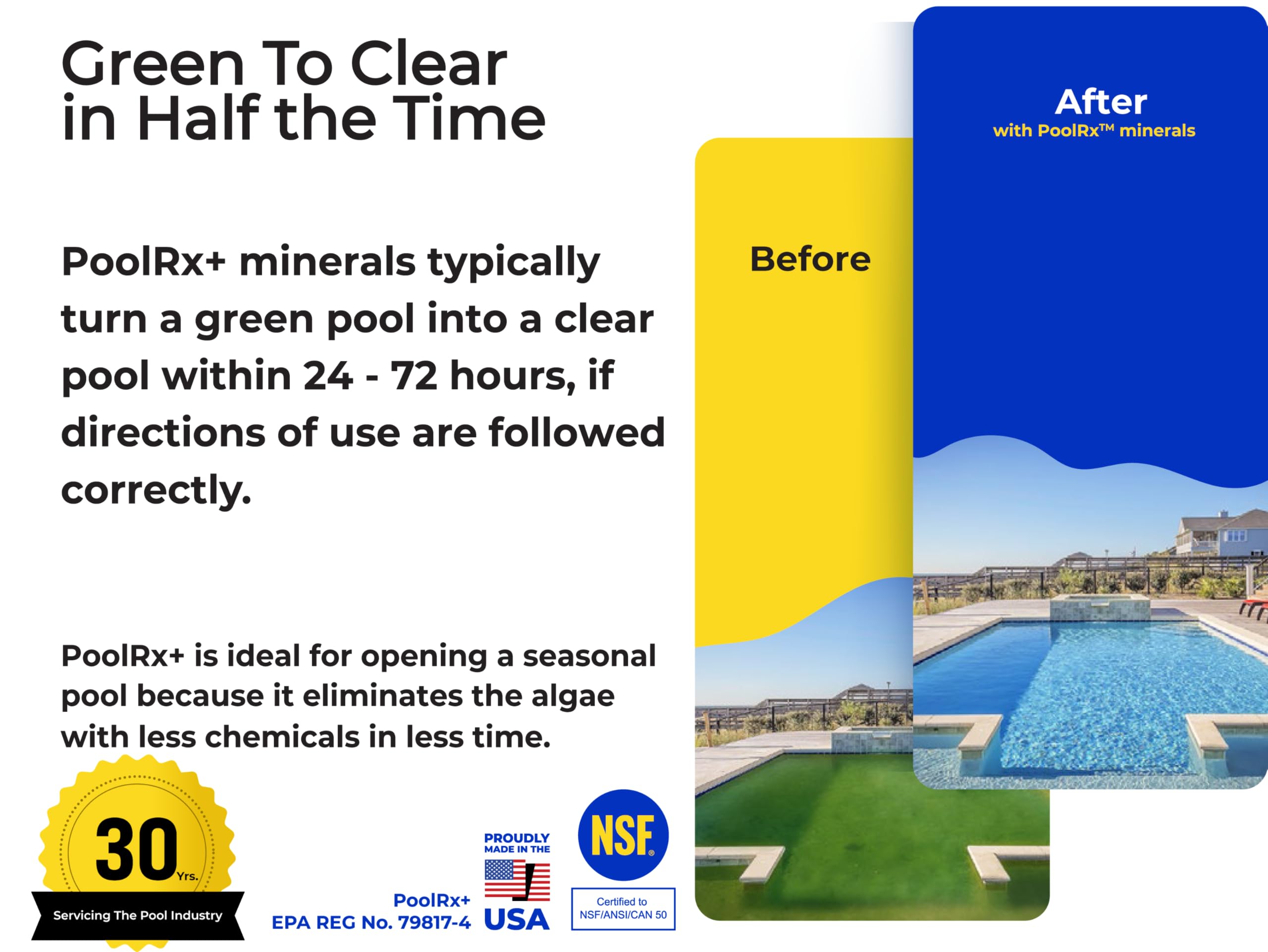 PoolRX+ Pool Unit for 20,000-30,000 Gallon Pools | Algae Prevention & Water Treatment | Perfect for In-Ground & Above-Ground Pools