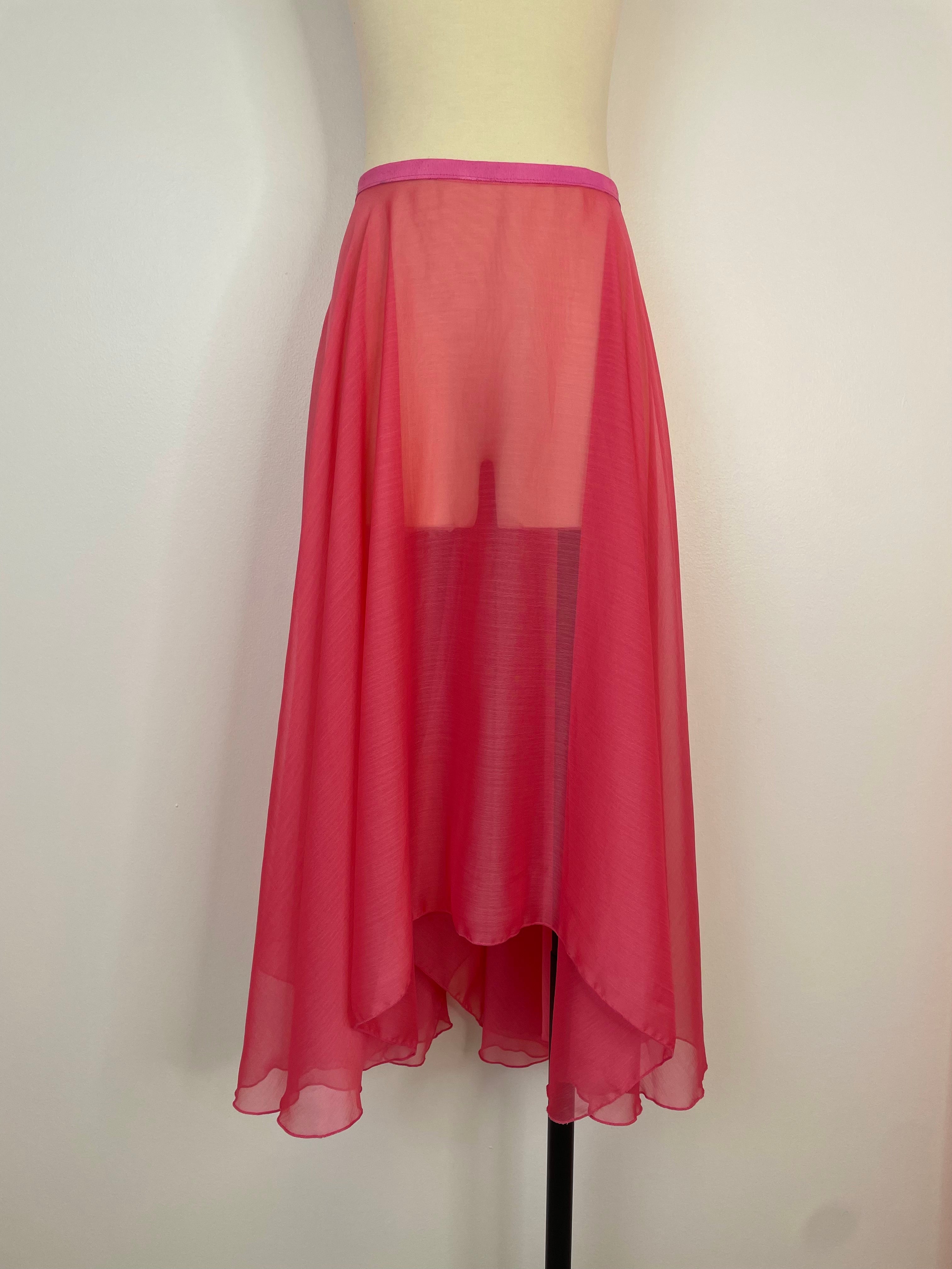 Pucci Rose Ready-to-Wear Chiffon Handkerchief Skirt - Elegant Flowy Midi Skirt for Women, Perfect for Summer Outfits, Beach Vacations & Special Occasions