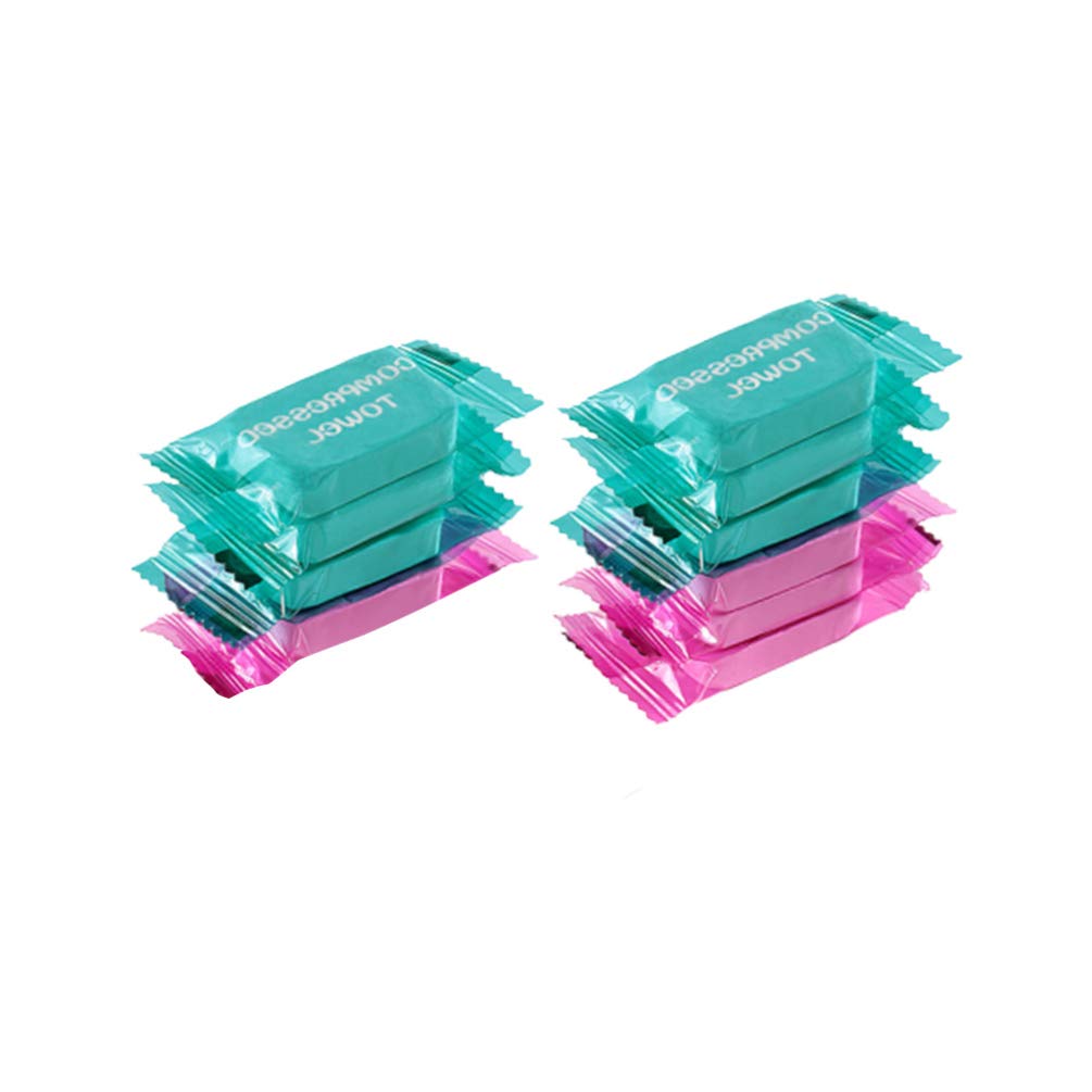 Beaupretty 10-Pack Compressed Face Towels - Disposable Travel Towel Tablets for Face, Hands & Bath | Portable & Eco-Friendly for Camping, Gym & On-the-Go Use