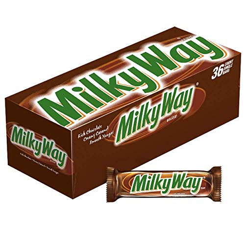 Milky Way Milk Chocolate Candy Bars 1.84oz (36 Count) - Bulk Pack of 2 Boxes | Perfect for Halloween Treats, Party Favors & Office Snacks