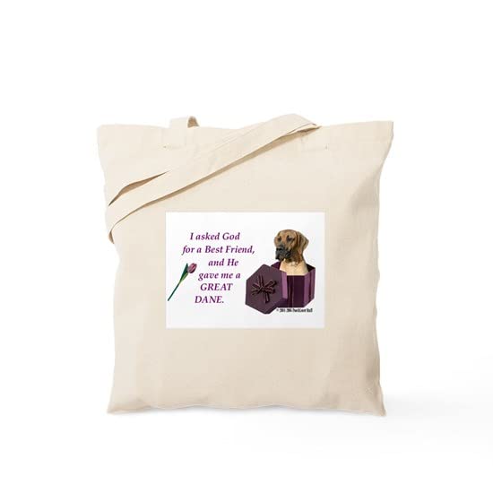 Great Dane (Fawn) Canvas Tote Bag - Eco-Friendly Reusable Shopping Bag for Groceries, Beach & Daily Use | Durable Natural Cotton Tote
