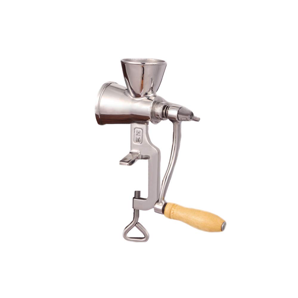 Premium 304 Stainless Steel Manual Grain Grinder - Hand Crank Mill for Corn, Wheat, Nuts & Spices | Perfect for Home Baking, Camping & Emergency Food Prep