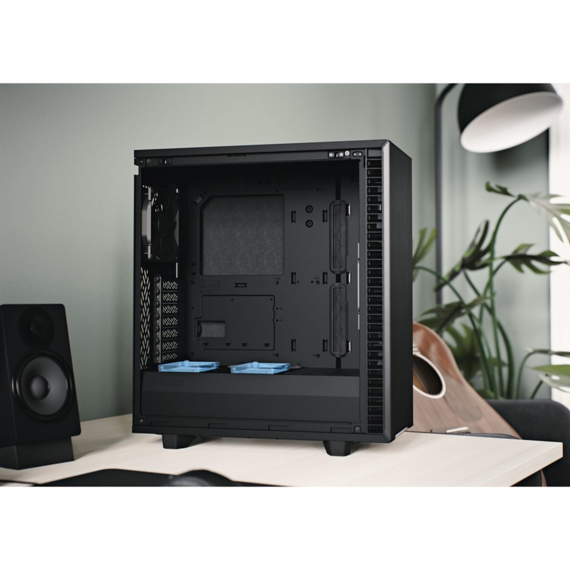 Fractal Design Define 7 Compact Black ATX Mid Tower PC Case - Brushed Aluminum/Steel, Silent Computer Chassis for Gaming & Workstation Builds | Perfect for Home Office & Streaming Setup