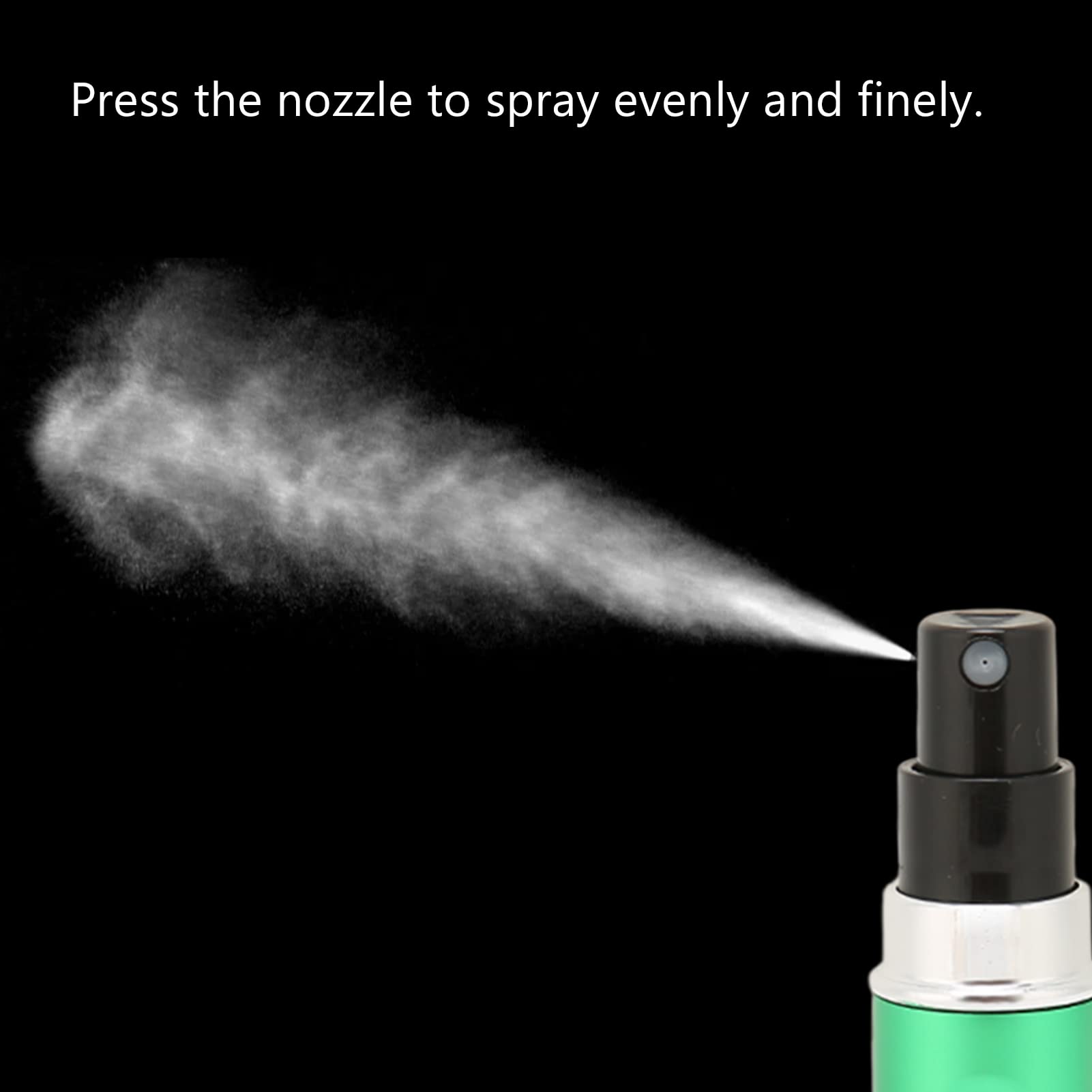 Refillable 5ml Mini Perfume Atomizer Bottle - Portable Travel Perfume Sprayer for Women & Men, Fine Mist Perfume Dispenser for Handbags, Gym, Office & Airplane Travel (Green)