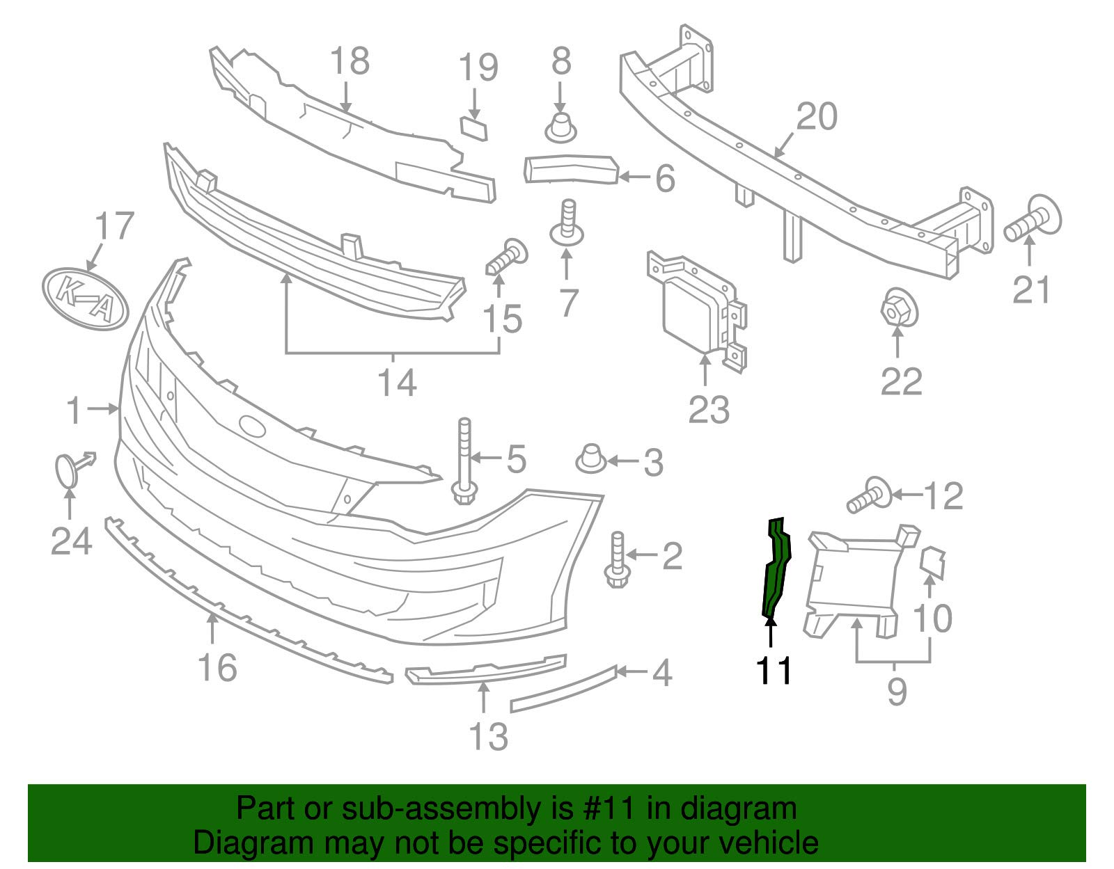 KIA Air Curtain Duct Assembly - Replacement Part for KIA Vehicles | Perfect for HVAC System Repair & Maintenance