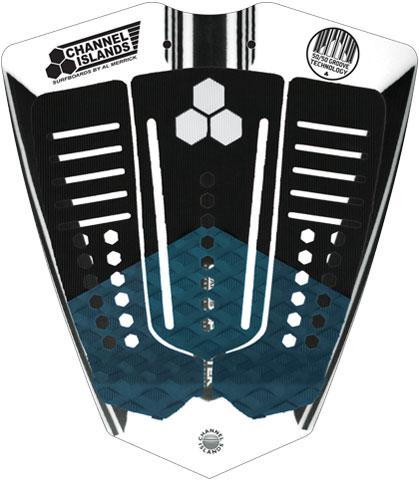 Channel Islands 50/50 Traction Flat Deck Pads - Black/Indigo - Non-Slip Surfboard Traction for Enhanced Grip & Control - Perfect for Surfing, Paddleboarding & Water Sports