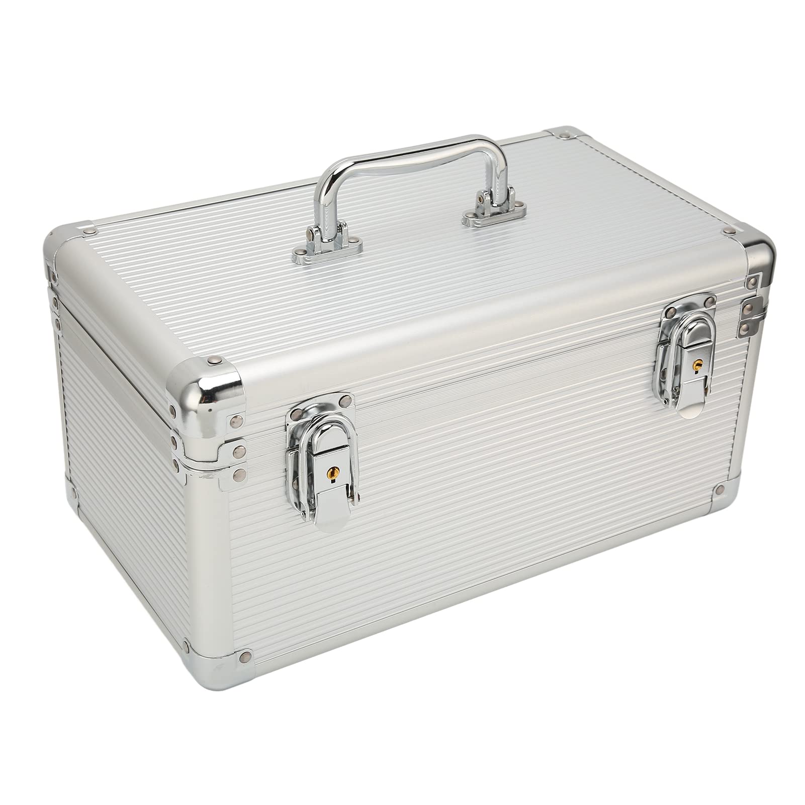 Shockproof 10-Bay Hard Drive Storage Case with Security Lock for 3.5