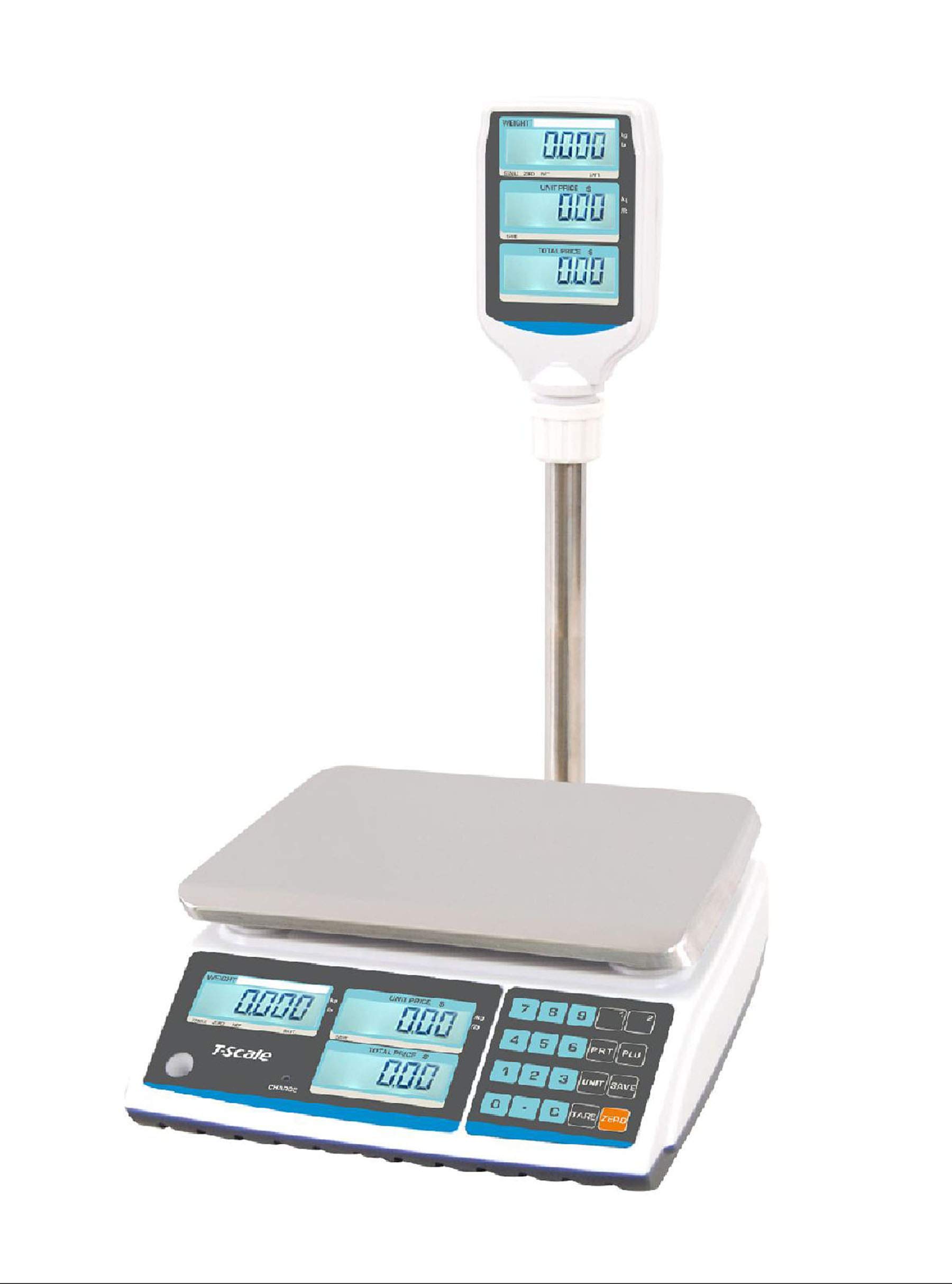 T-Scale ZTP Precision Price Computing Scale - 0.002lbs to 30lbs Capacity, NTEP Legal for Trade with Pole Display | Perfect for Retail Stores, Shipping & Postal Services