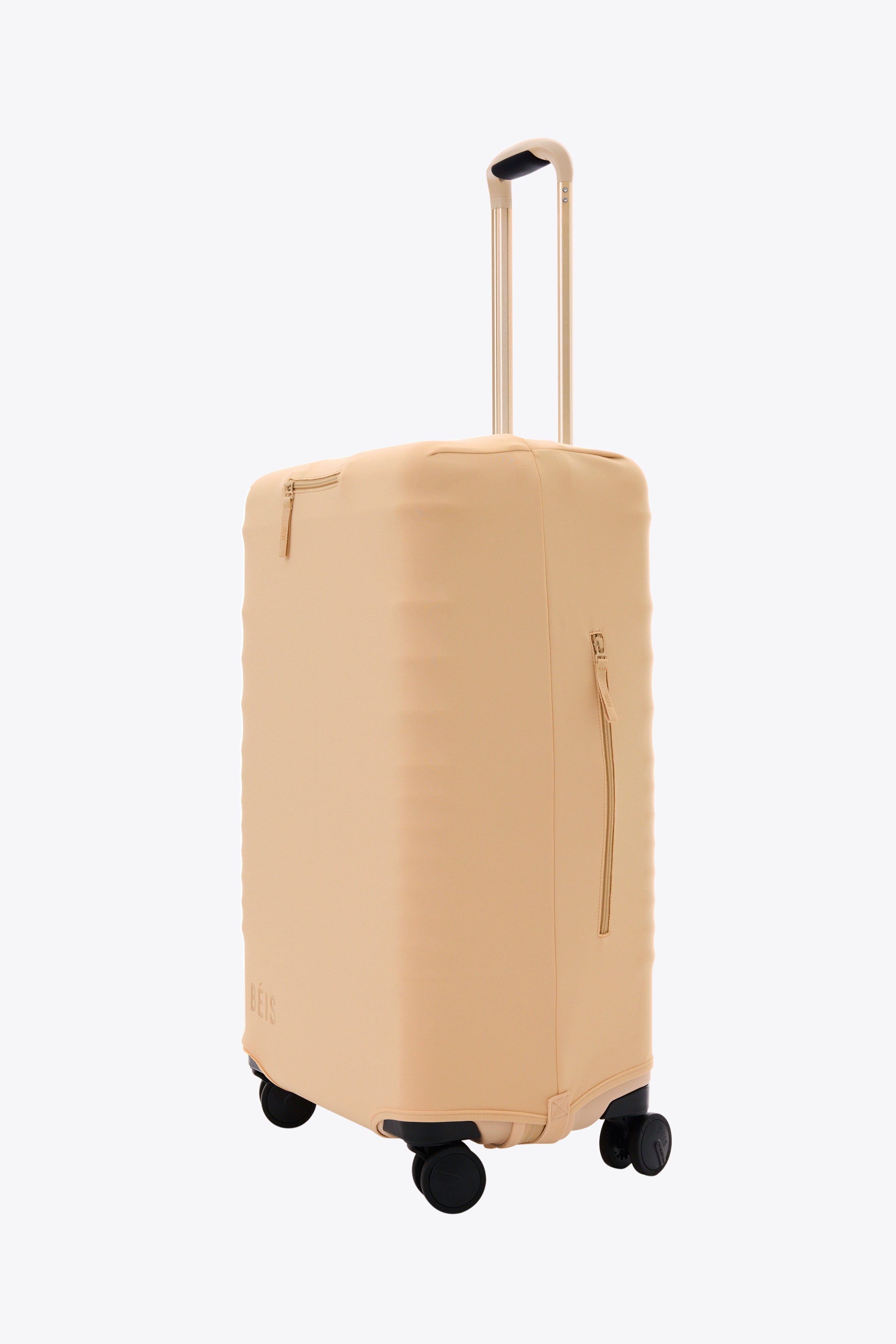 Beige Medium Check-In Luggage Cover - Durable Suitcase Protector for Travel | Perfect for Airplane, Train & Business Trips