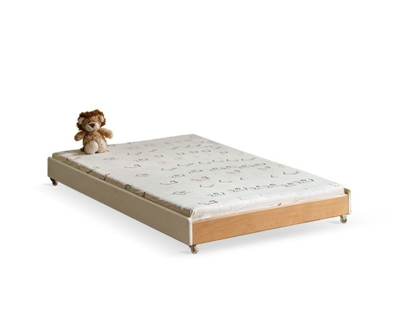 Solid Oak & Beech Wood Floor Bed with Pulley - Toddler Bed for Safe & Comfortable Sleep - Perfect for Montessori Bedrooms & Kids' Room Decor