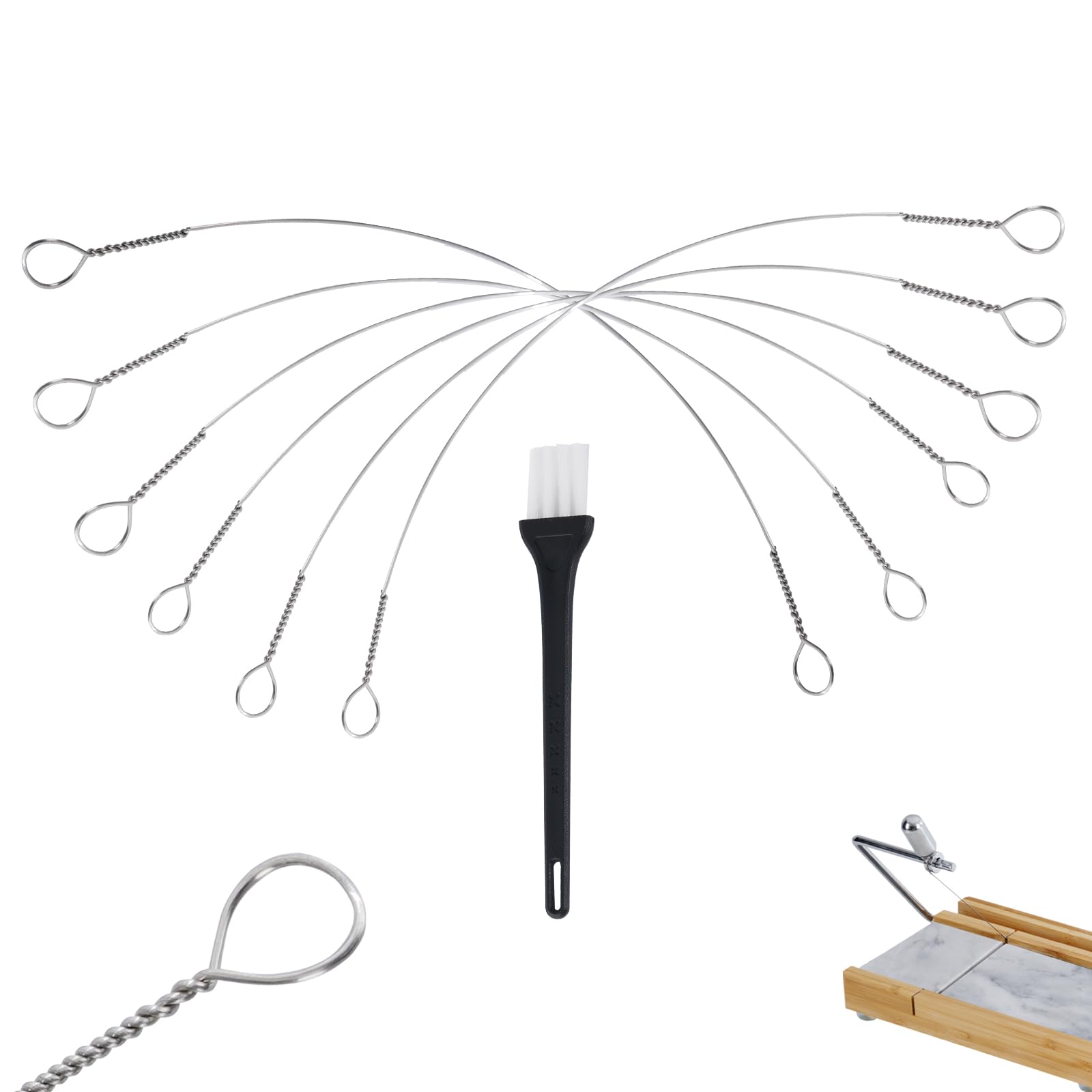 6-Pack Stainless Steel Cheese Slicer Wire Replacement (5.7 Inches) - Compatible with Marble Cheese Boards, Perfect for Cutting Block Cheeses & Butter - Durable Kitchen Tool for Charcuterie, Party Platters & Gourmet Food Preparation