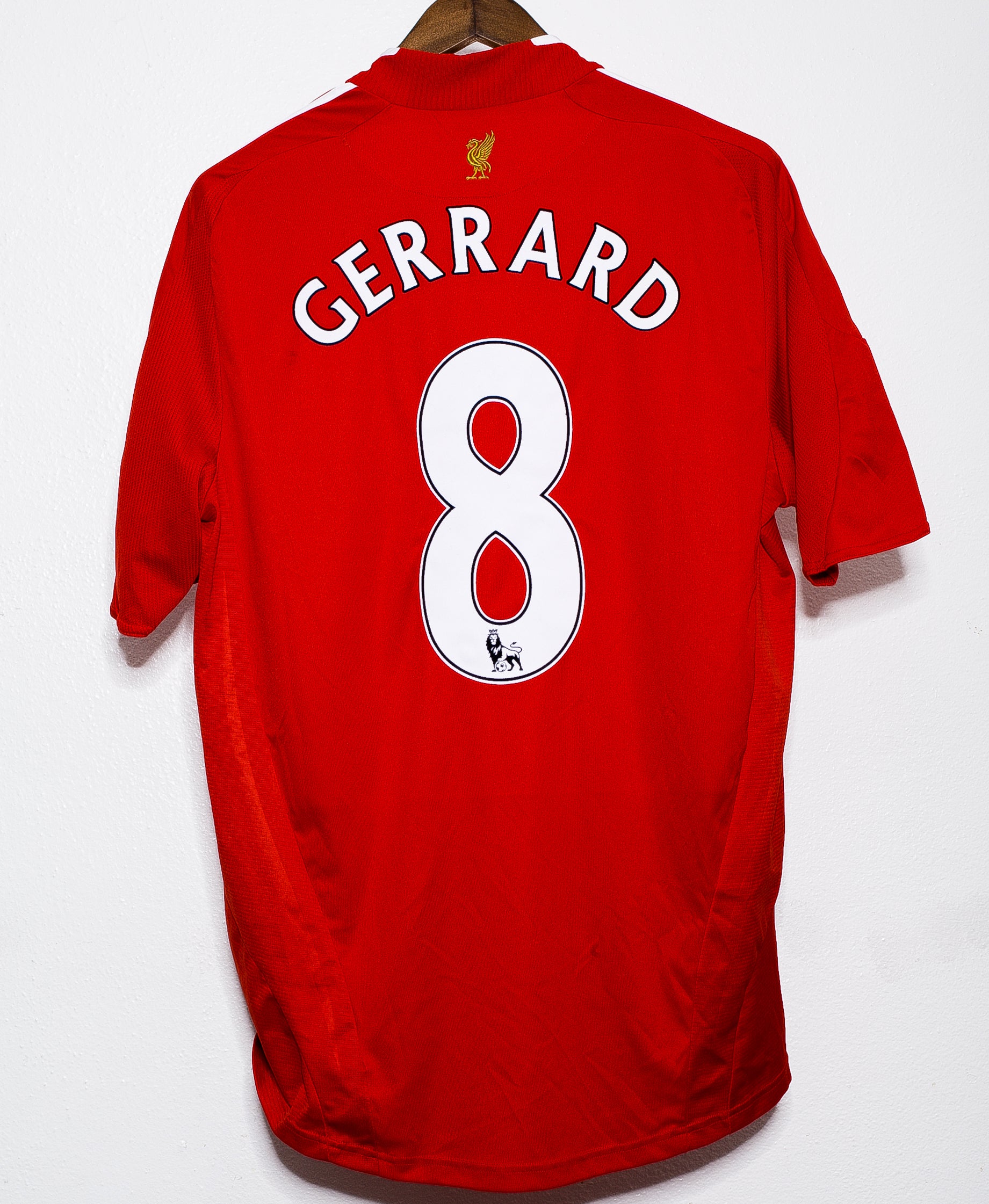 2009 Liverpool FC Home Jersey #8 Steven Gerrard - Authentic Soccer Jersey for Fans & Collectors - Perfect for Match Days & Sports Memorabilia Display