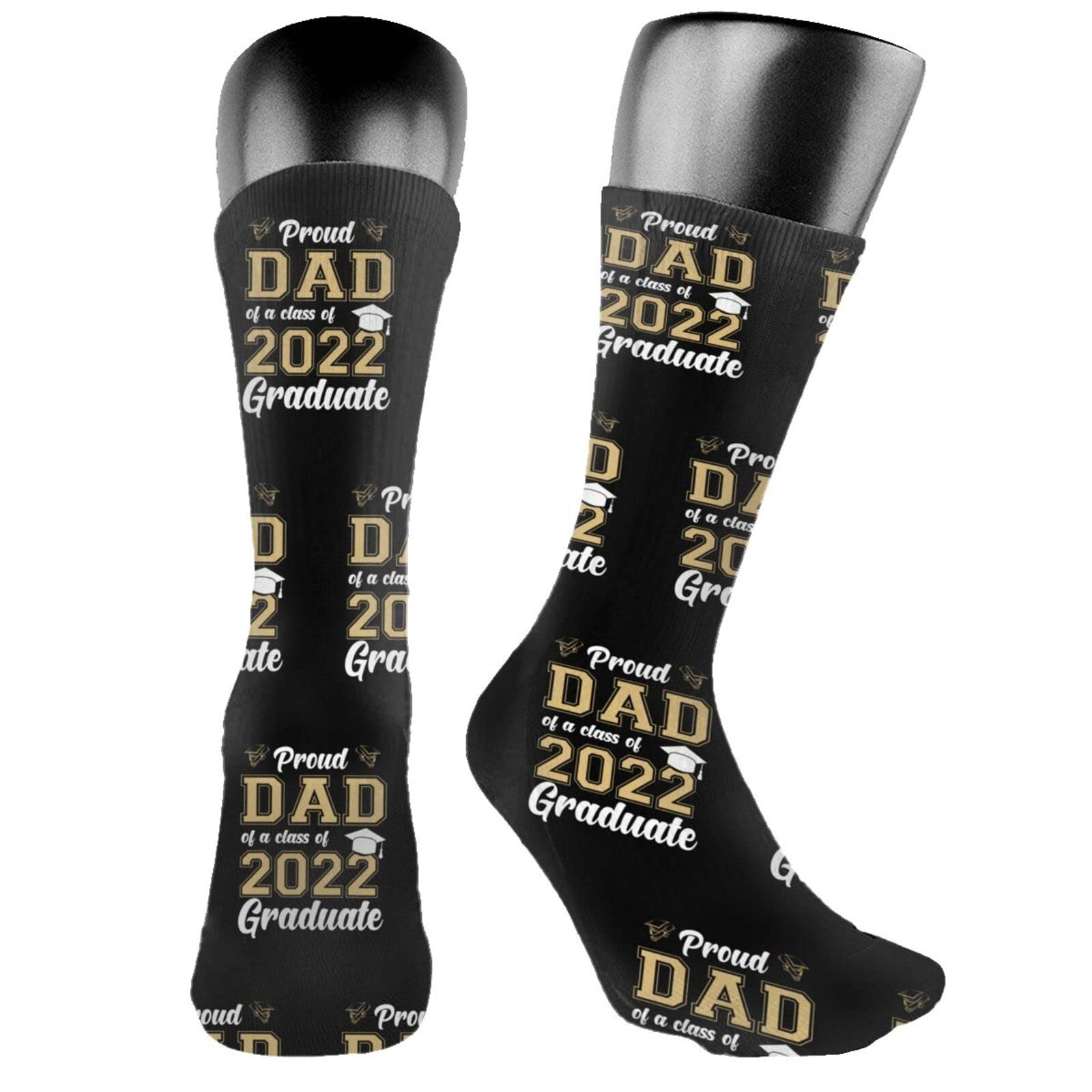 Class of 2022 Printed Crew Socks for Women & Men - Novelty Fashion Casual Socks for Graduation Celebration, School Spirit, and Everyday Wear