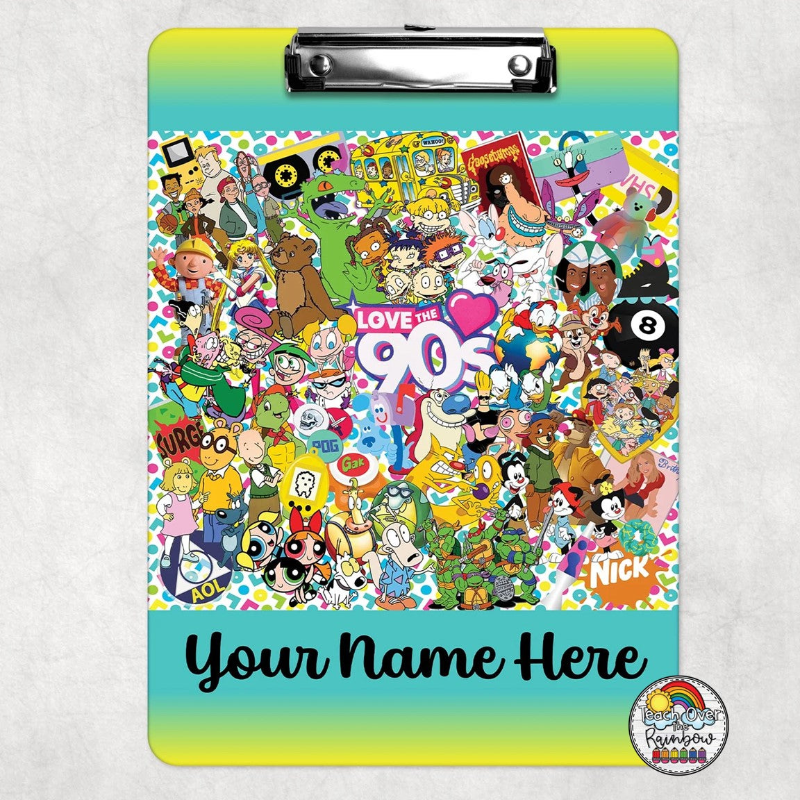 90's Retro Clipboard - Vintage Aesthetic Clipboard for Office, School & Home - Perfect for Note Taking, Lists & Organizing - Ideal for 90s Nostalgia Lovers & Stationery Enthusiasts