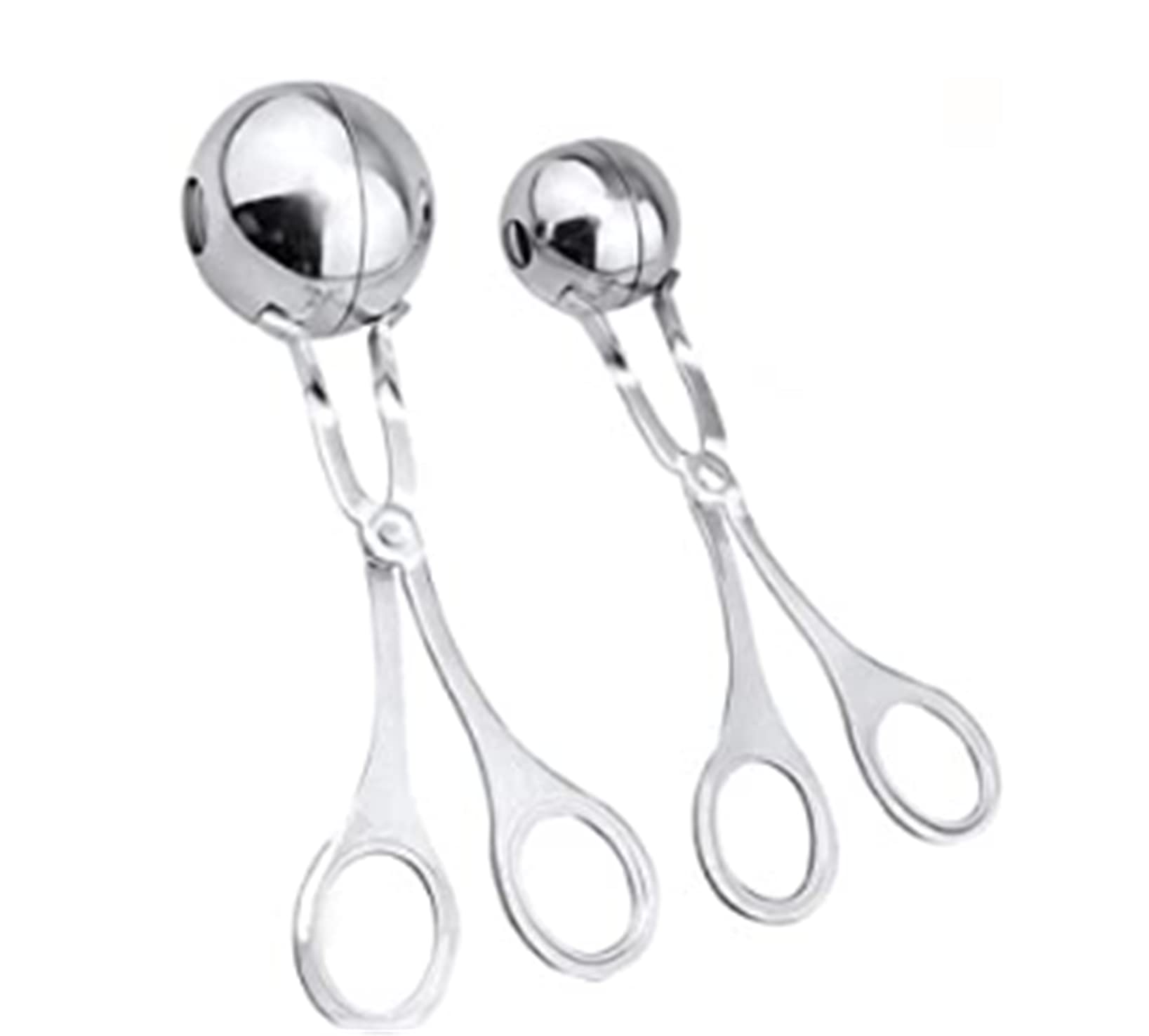 Premium Stainless Steel Meat Baller Tongs - Professional Cookie Dough Scoop for Baking, Cake Decorating & Kitchen Tools (Style 4) - Perfect for Making Meatballs, Cookies, Cupcakes & More