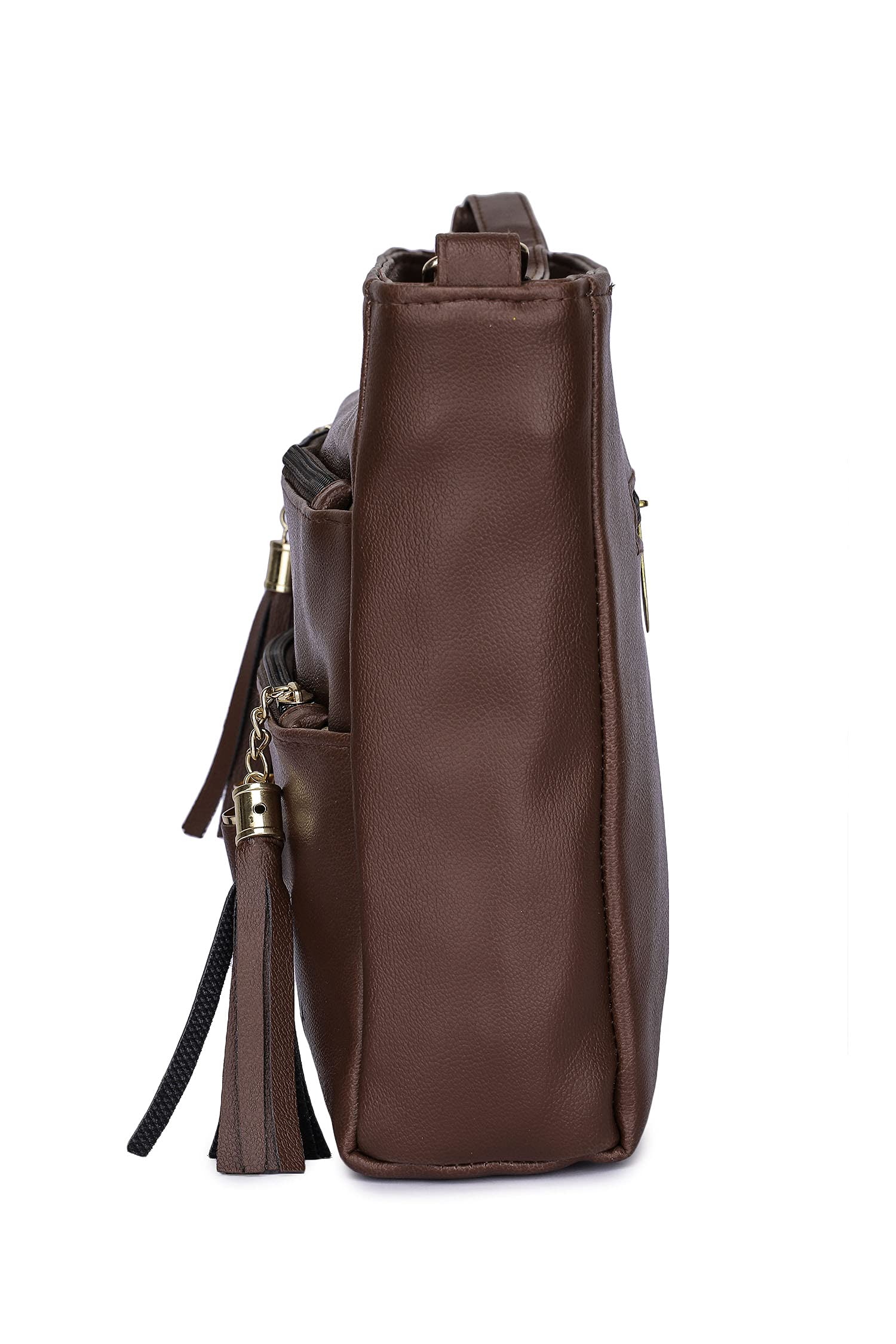 GLOSSY Girls' Sling Bag Crossbody Purse for Teens - Stylish Brown Leather Shoulder Bag (UF777088) | Perfect for School, Travel & Everyday Use