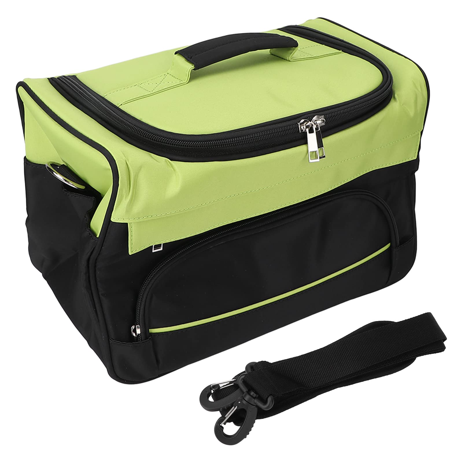 Professional Salon Hair Tools Bag - Multifunctional Hairdressing Organizer with Scissors & Comb Holder, Green Travel Cosmetic Case with Adjustable Shoulder Strap | Perfect for Hair Stylists, Barbers & Mobile Beauty Professionals on the Go