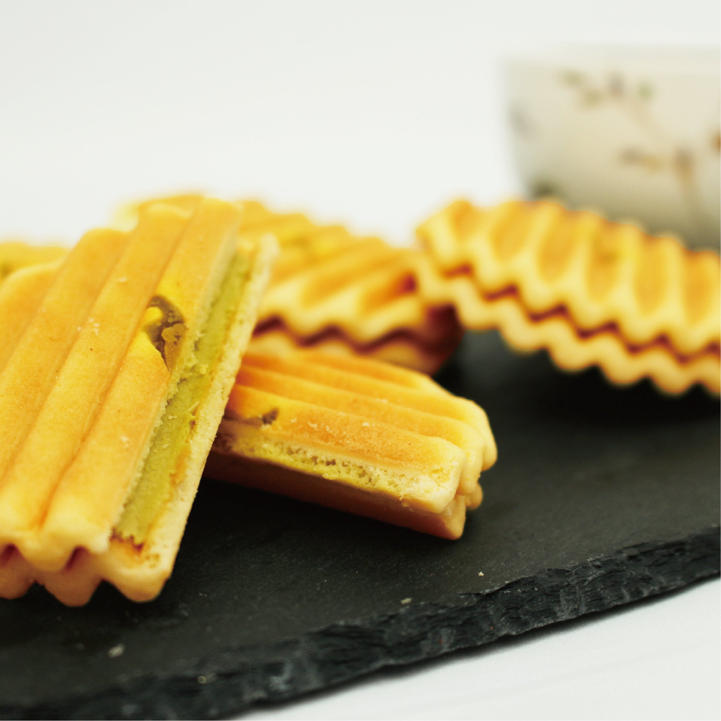 Premium Kyo Kaori Matcha Cream Zig Zag Sandwich Cookies - Pack of 6 | Authentic Japanese Green Tea Flavor | Perfect for Tea Time, Gifts & Snacking