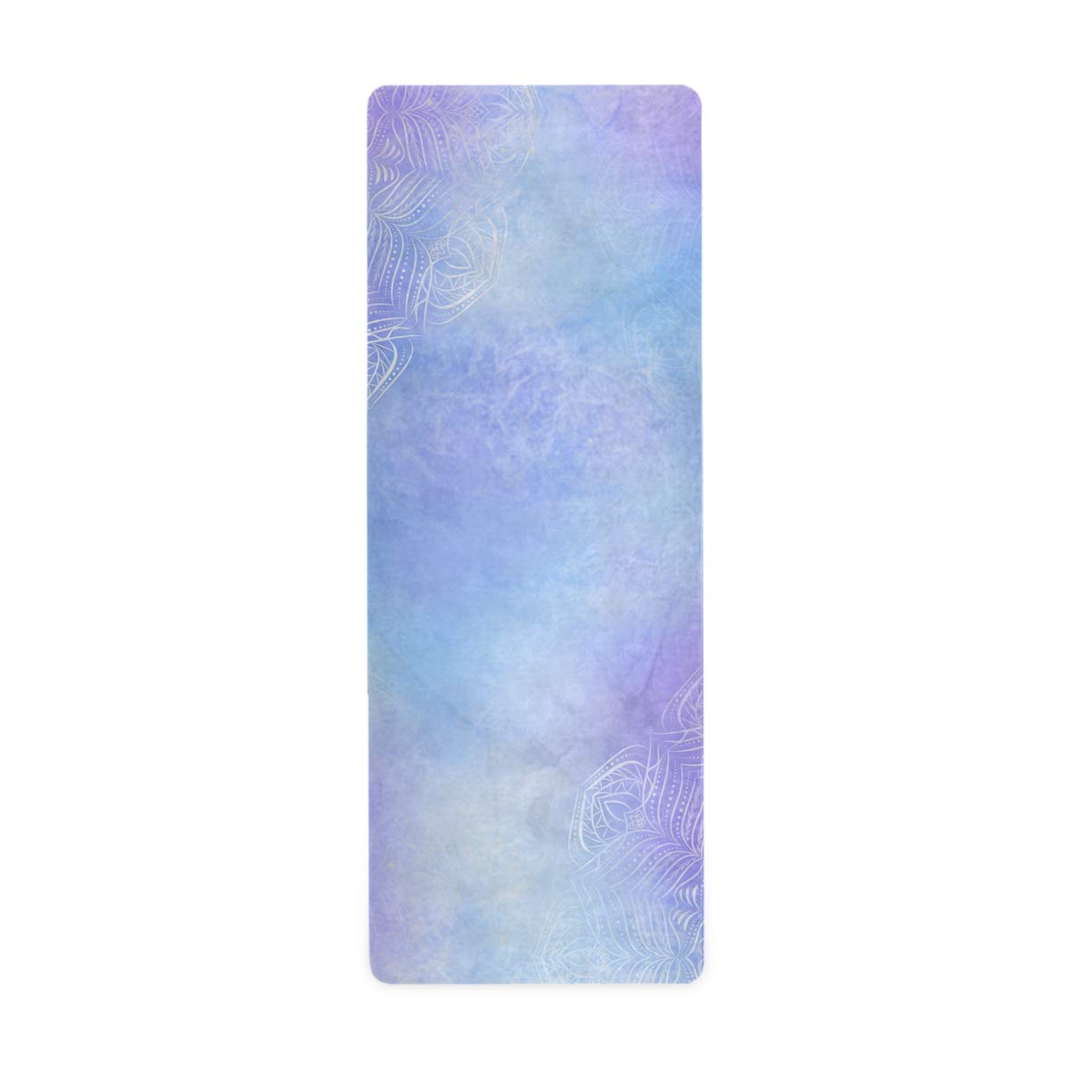 ALAZA Blue Mystic Abstract Mandala Purple Non-Slip Yoga Mat - Foldable Exercise Mat with Towel Surface for Women & Girls | Perfect for Yoga, Pilates, Gym Workouts & Home Fitness