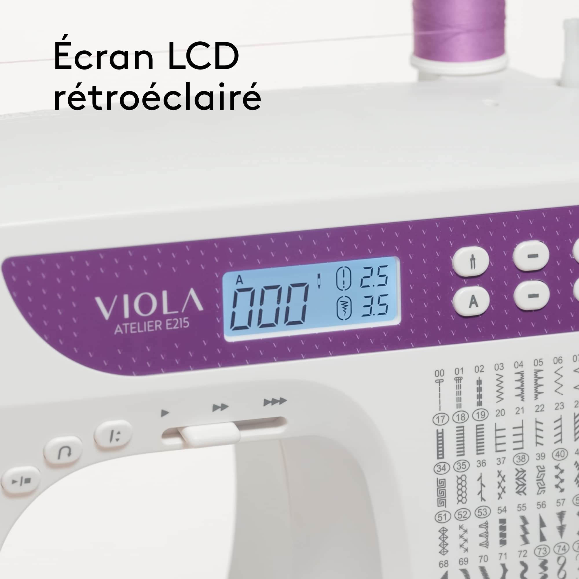 VIOLA Atelier E215 Sewing Machine - Heavy Duty, Computerized, 215 Built-in Stitches for Quilting, Dressmaking & DIY Projects | Perfect for Home Use, Fashion Design & Crafting