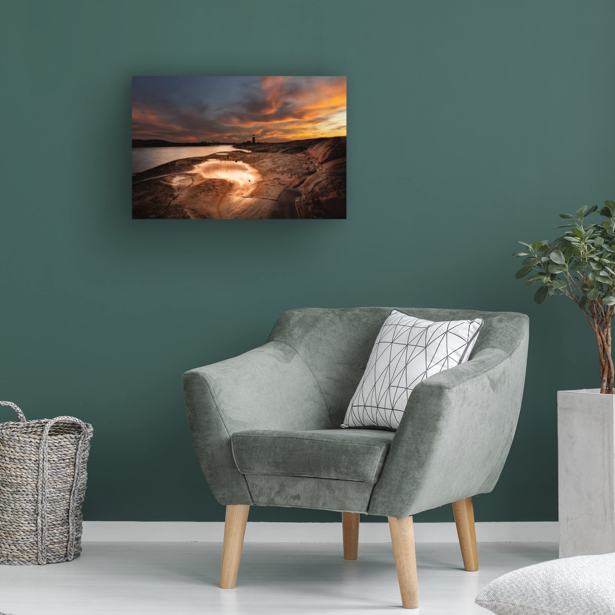 Trademark Fine Art 'Coastal' Canvas Wall Art by Clas Gustafson - Beach House Decor, Ocean Themed Living Room Painting, Nautical Home Office Wall Decor