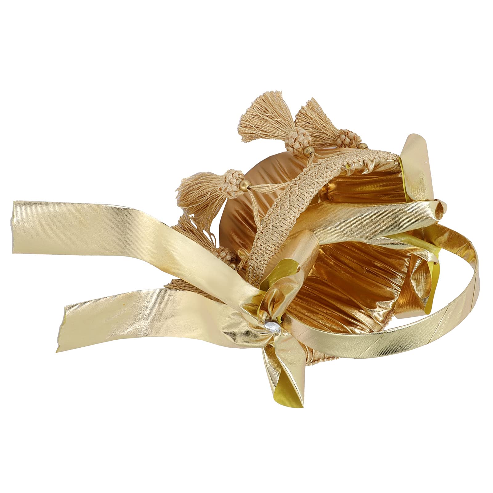 Elegant Golden Wedding Basket - Floral Decorative Basket for Bridal Showers, Home Decor & Wedding Centerpieces | Perfect for Wedding Aisle Decor, Reception Tables & Gift Baskets