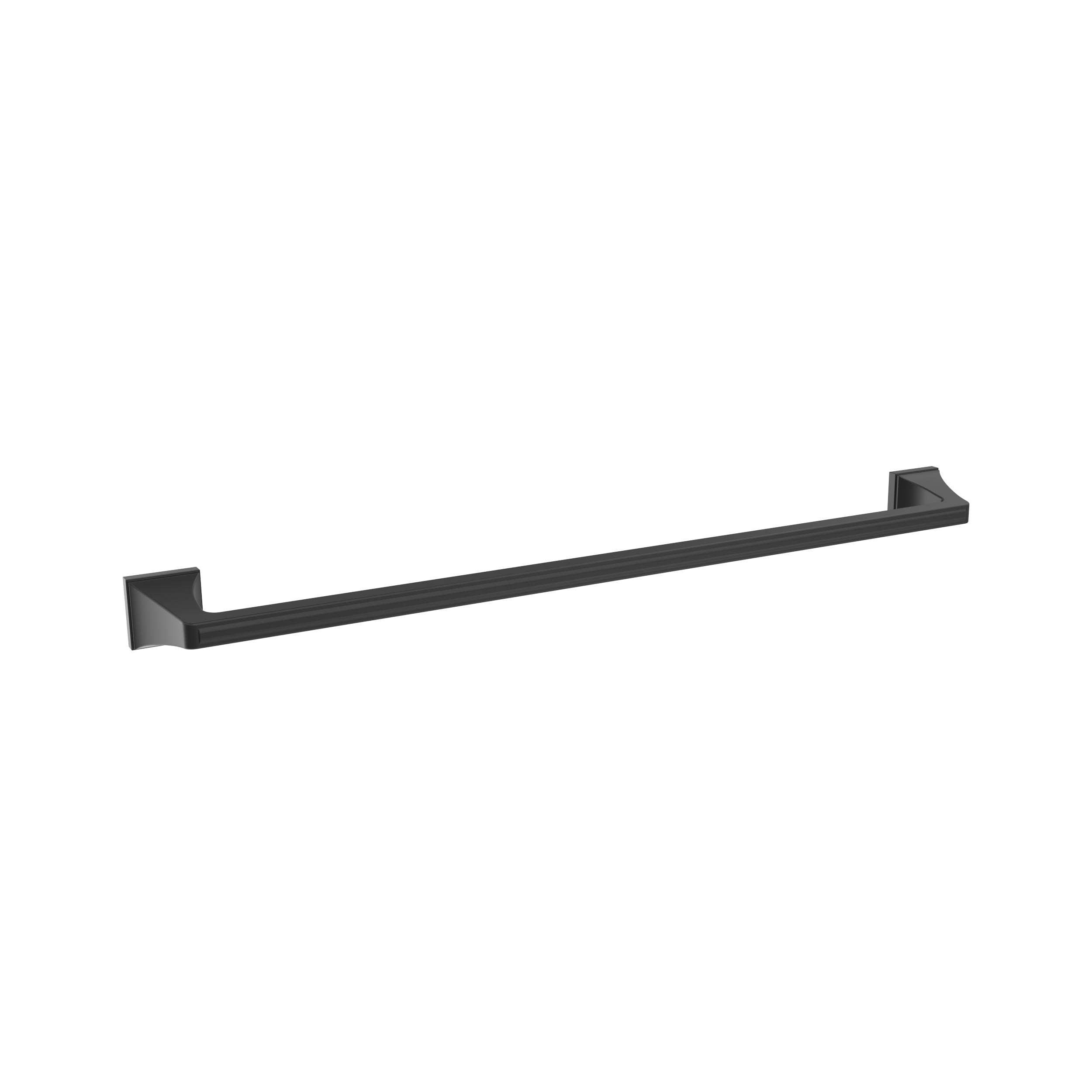 Amerock Matte Black Mulholland 24-Inch Towel Bar Set (3-Piece) - Modern Bathroom Accessories for Showers & Powder Rooms