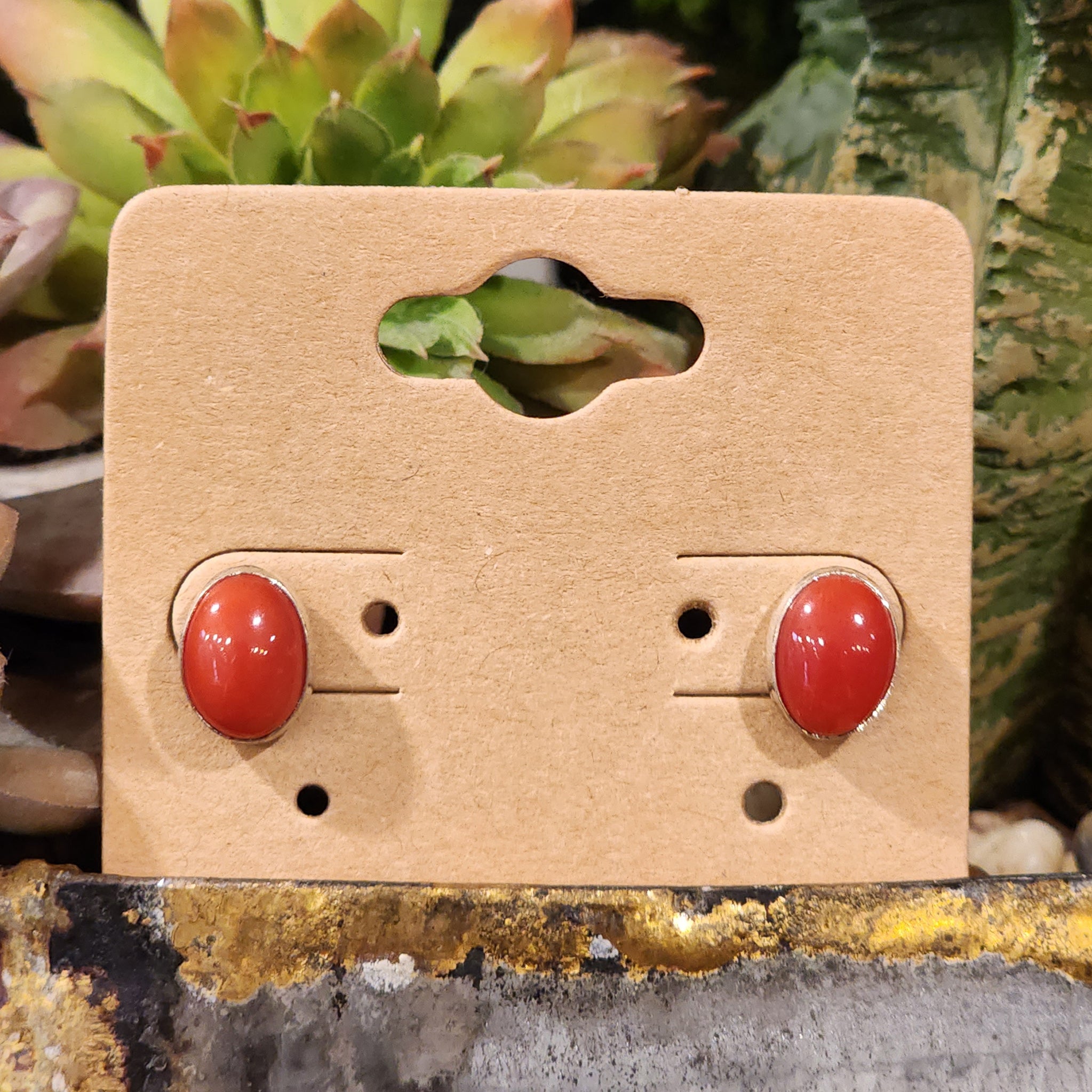 D Yazzie Coral Stud Earrings - Elegant Handmade Jewelry for Women, Gift for Her, Perfect for Parties, Weddings & Everyday Wear