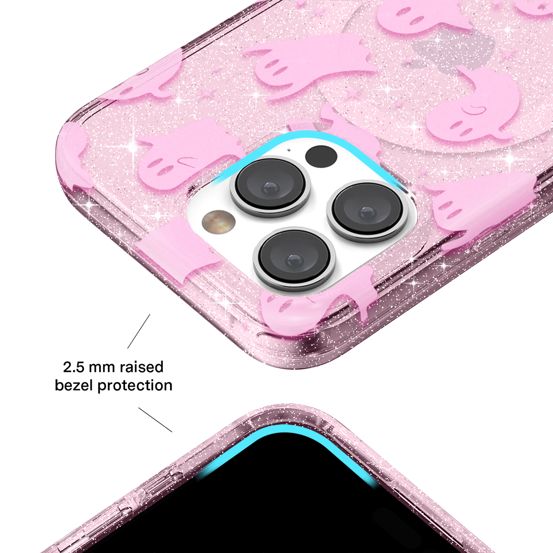 Pink Glitter iPhone Case - Sparkly Protective Cover for iPhone | Trendy & Durable Phone Case for Women, Girls | Perfect for Parties, Daily Use & Gifts
