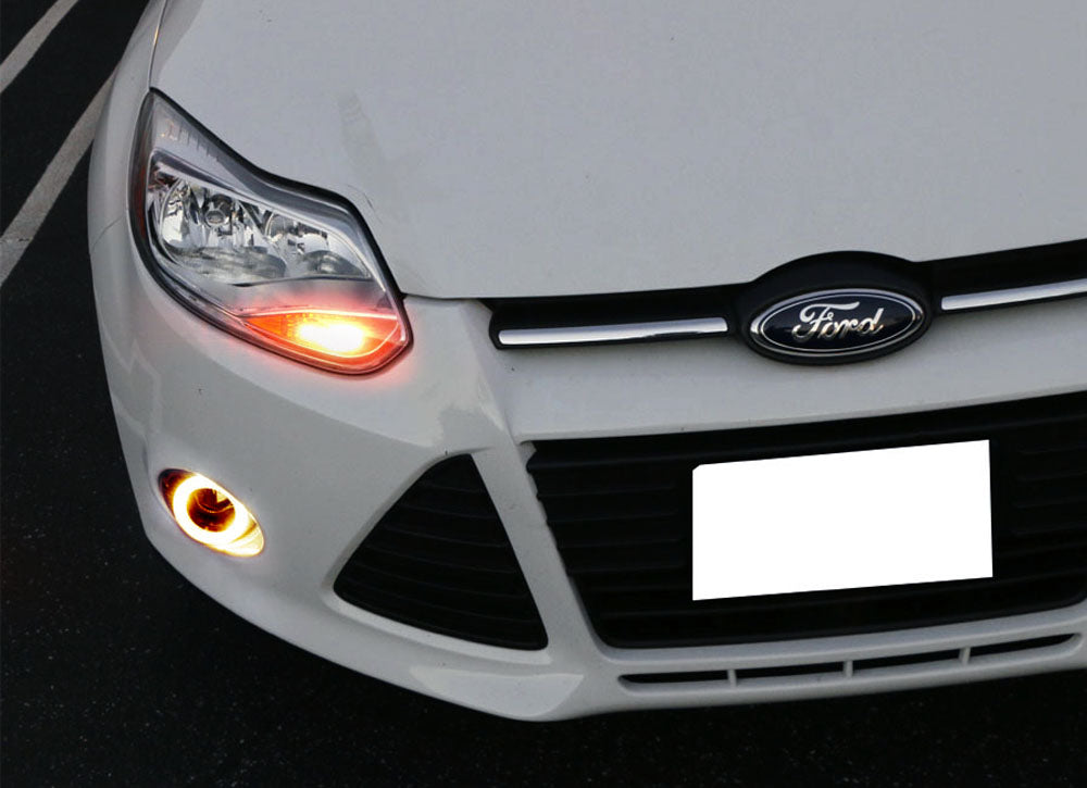 3 Pack Amber LED Halo Angel Eyes Projector Fog Lights for Cars - Durable 40-LED Rings with Clear Visibility for Night Driving & Off-Road Adventures