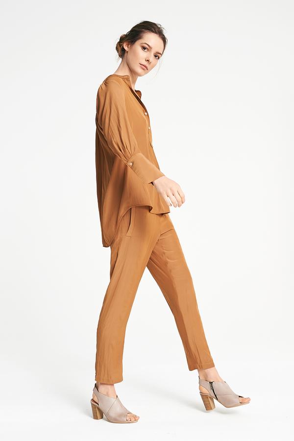 Blas Shirt for Men - Soft Cotton Casual Button Down Shirt in Caramel Brown - Perfect for Office, Date Night & Everyday Wear