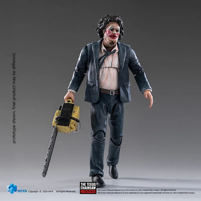 Pre Order 1/18 HIYA 4-Inch Leatherface Action Figure - Texas Chainsaw Massacre 1974 Collector's Edition with Pretty Woman Mask | Horror Movie Collectible, Display for Home Office & Halloween Decor