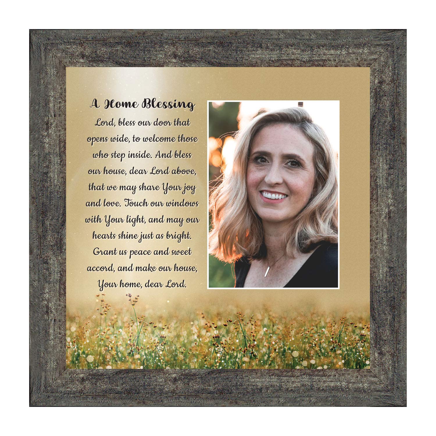 God Bless This Home Sign - Inspirational Christian Wall Decor for House Blessing - Perfect for Living Room, Bedroom & Entryway - 6467BW