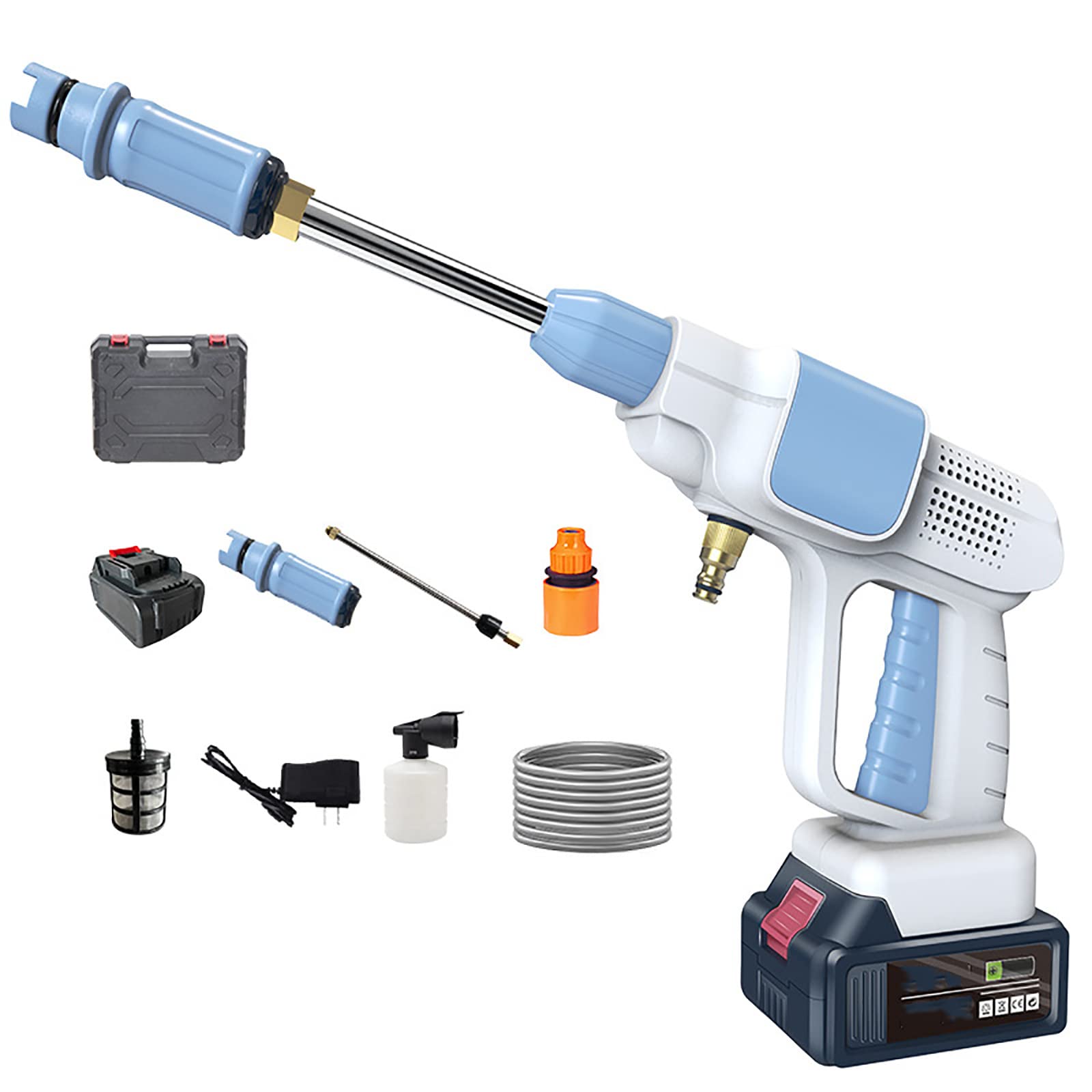 24V Cordless Pressure Washer Gun - High Power Electric Power Washer for Cars, Patio, Fence & Garden Cleaning | Portable Water Sprayer for Washing Vehicles, Watering Plants & Outdoor Cleaning Tasks