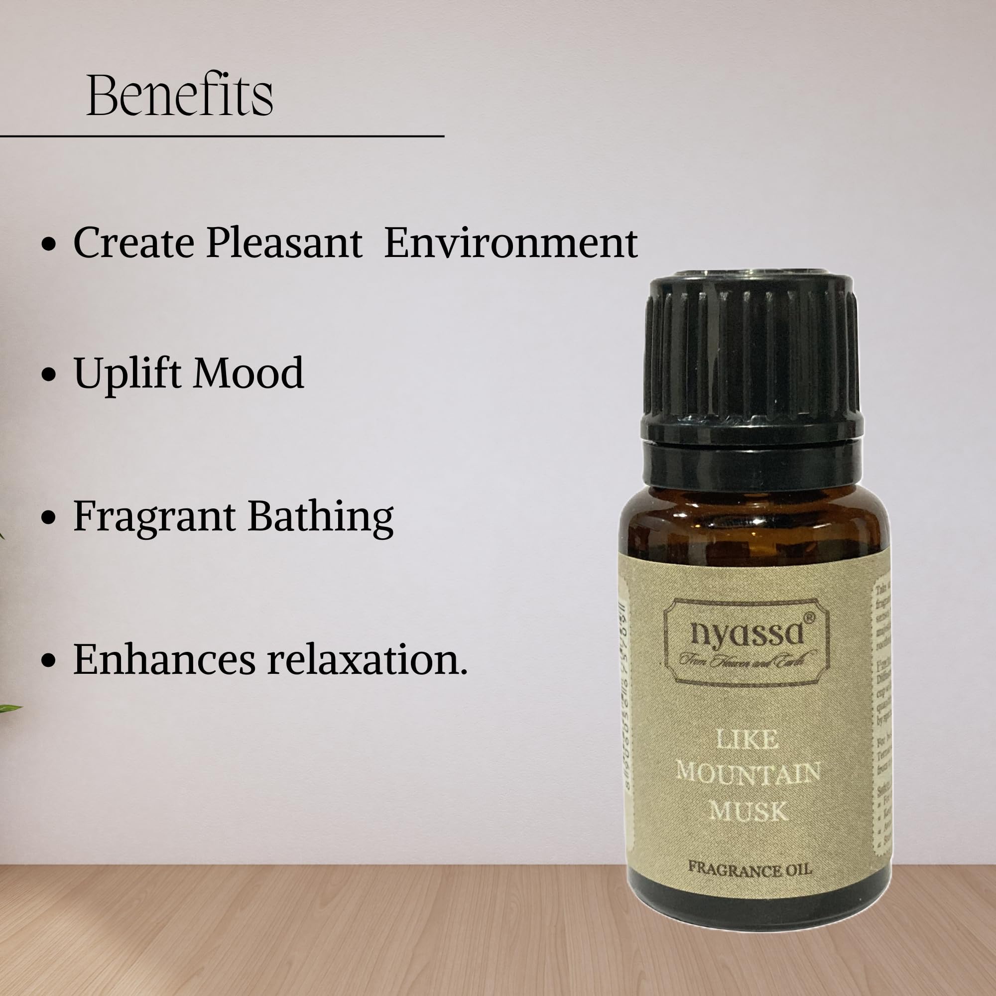 Nyassa Arabian Oudh Fragrance Oil 10ml - Premium Perfume Oil for Home, Office & Personal Use - Long Lasting Scent for Diffusers, Massage & Aromatherapy